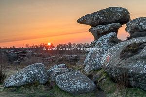 Sunrise Over The Stones, Brimham Rocks